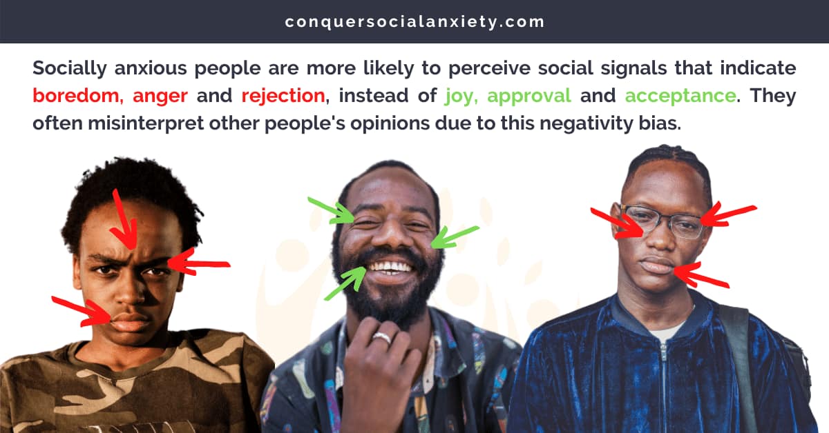 Anxiety-driven thoughts increase the likelihood of perceiving social cues that signal threat and disapproval.