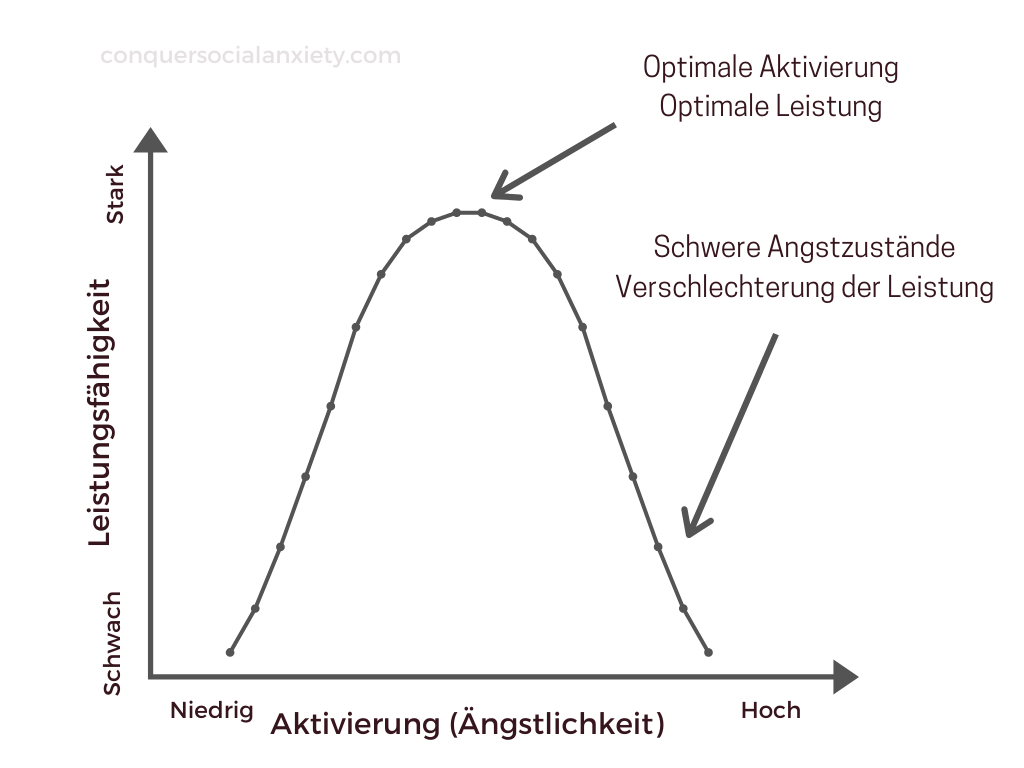 Infografik Zeigt den Sweet Spot von aoursal. Die Sorge um die Meinung anderer Menschen über uns ist natürlich und hilfreich. Wenn wir uns jedoch zu viele Sorgen machen, kann dies negative Auswirkungen haben.